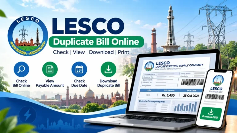LESCO Duplicate Bill Online